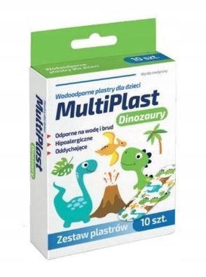 Wasserdichte Dinosaurier-Pflaster fuer Kinder, 10 Stueck