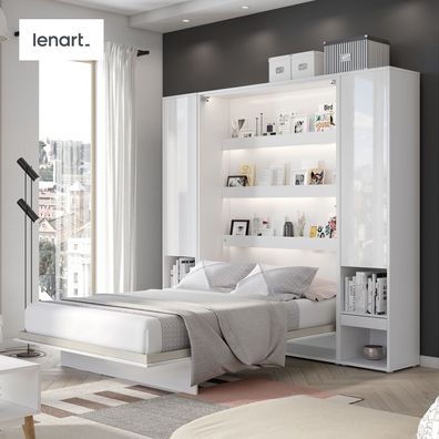 Schrankbett 160 x 200 Vertikal LENART Bed Concept Wandklappbett Bett BC-12