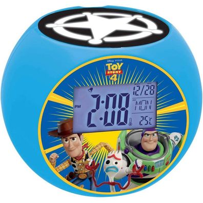 Lexibook Disney Toy Story Woody & Buzz Radio Projector Clock, Sound Effects