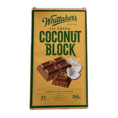 Whittaker's Coconut Block Schokolade [MHD: 24.09.2025] 250 g