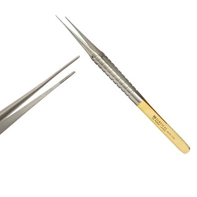 Feine Pinzette mit runder Spitze, TC, Länge = 18 cm