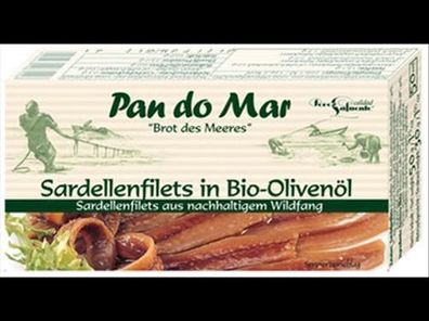 Pan do Mar 3x Sardellenfilets in Bio-Olivenöl 50g