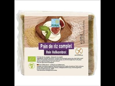 Pural 6x Reis Vollkorn-Schnittbrot glutenfrei 375g