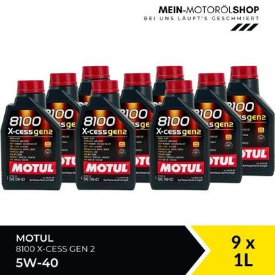 Motul 8100 X-cess GEN2 5W-40 9x1 Liter