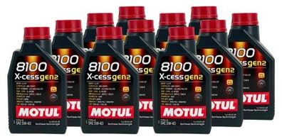 Motul 8100 X-cess GEN2 5W-40 11x1 Liter
