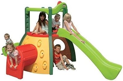 Little Tikes Double Decker Super Rutsche Outdoor-Spielset Grün für Kinder ab 3 Jahren