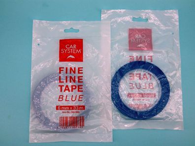 Carsystem Konturenband, 6mm x 33m, 155° Linierband blau, Fine Line Tape