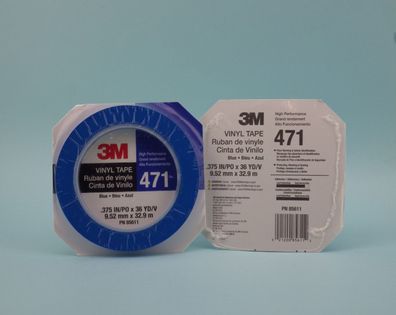 Konturenband 3M 471, 9,52mm x 32.9m, 9mm x 33m, Linierband blau, Fine Line Tape