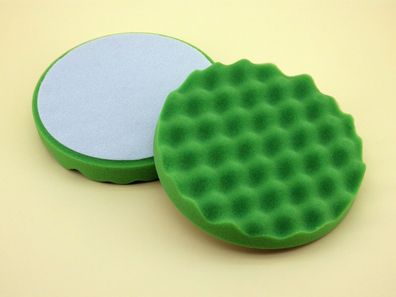 Polierschwamm, Polierscheibe, grün 150mm Waffel, mittel fest, all in one Politur