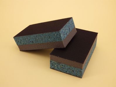 Handschleifklotz, Klett, 70 x 125 mm, weiche und harte Seite, Handschleifblock