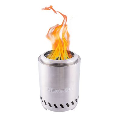Redfire Volcano Medium steel Feuerkorb Feuerschale Terrassenfeuer Silber