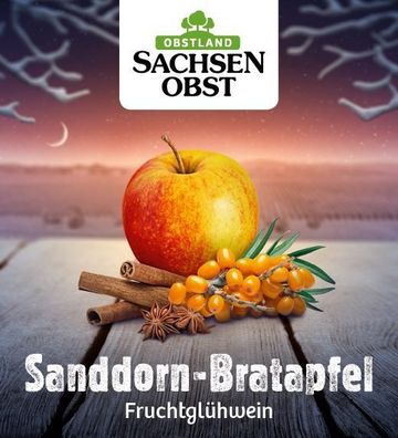 Sachsenobst Fruchtglühwein Sanddorn-Bratapfel