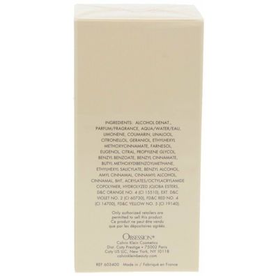 Calvin Klein Obsession Eau De Parfum Spray 100ml