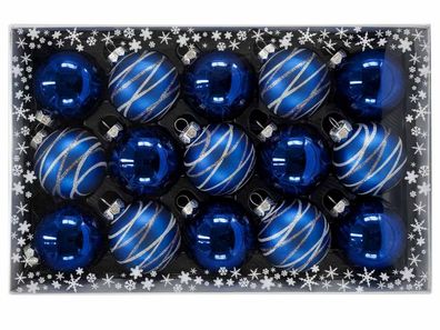 Kugelsortiment 15 Stk. 6cm Midnight Blue