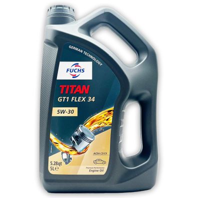 5 L Fuchs Titan GT1 Flex 34 5W-30 | MB226.51 | 229.51 | RN072 | Motoröl