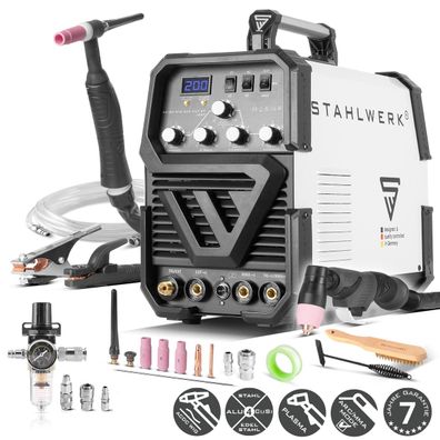 Stahlwerk Schweißgerät AC/DC WIG 200 CUT mit MMA und integriertem Plasmaschneider