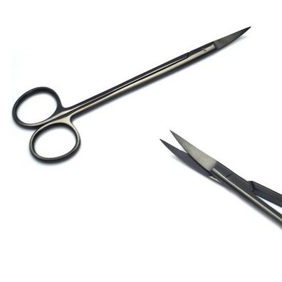 Kelly-Schere Schwarz beschichtet, Länge = 16 cm