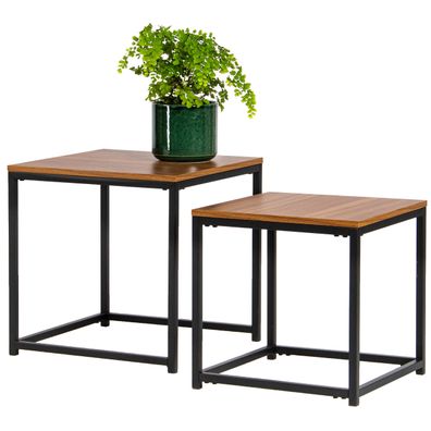 bremermann Beistelltische 2er-Set, verschachtelbare Satztische, MDF-Platte, Fußkappen
