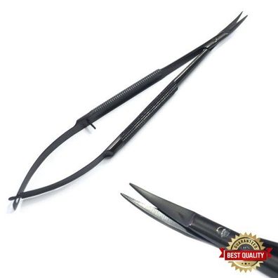 Castroviejo-Schere Schwarz beschichtet, Länge = 14 cm. Gerade