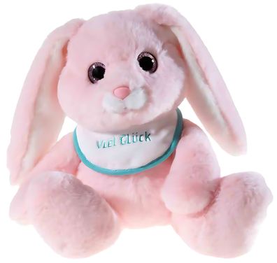Heunec HASE Milchschnute pink mit Lätzchen Größe 25 cm