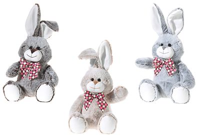 Heunec HASE mit Karo-Schleife 3-fach sortiert Größe 30 cm