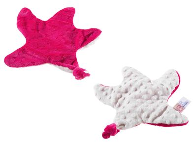 Heunec Stellina Schmusetuch mit Knisterfolie hot pink Größe 28 cm