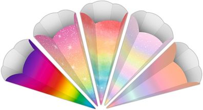 Geschwister Schultütenrohling Regenbogen Einzelfarben zum Stecken, 41 cm