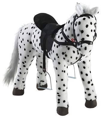 Heunec PFERD stehend schwarz/weiß getupft mit Sound Größe 75 cm