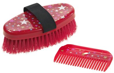 Heunec SET zur Pflege von Kuschel-Pferden in rot Größe 13 cm