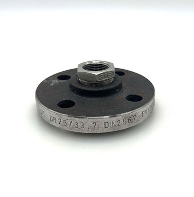Hack Anschlussflansch 3/4 Zoll Gewinde DN 25 / 33,7 P9/588