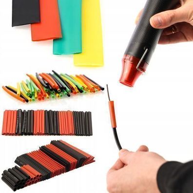 Rosfix Set Schrumpfschläuche 291-tlg. – 2:1 Ratio | Polyolefin, -55°C bis 125°C