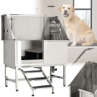 Wanne für die Hundewäsche Tierarzt Tür Treppe