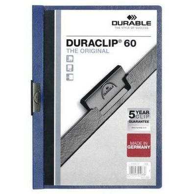 25 Durable Klemmhefter Duraclip dunkelblau