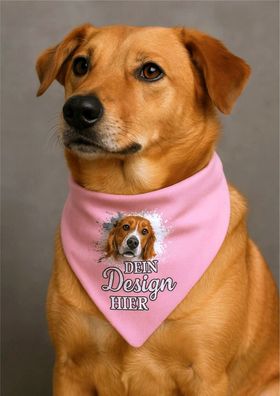 Wende Hundehalstuch Uni personalisiert mit deinem Wunschmotiv oder Name