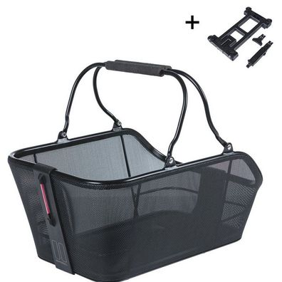 Fahrradkorb Basil Cento Tech Fiber Nordlicht MIK 21 Liter 39 x 24 x 15 cm schwarz