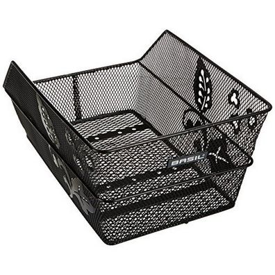 Fahrradkorb für Gepäckträger Basil Cento Flower 45 x 31 x 21 cm - Schwarz