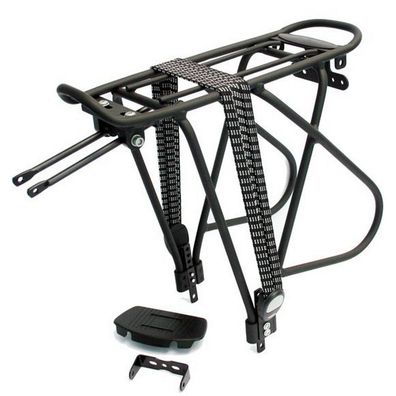 Gepäckträger für Hinten 26/28" Massload Verstellbar - Mattschwarz