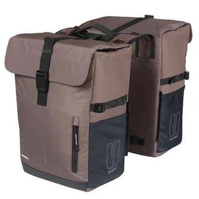Doppel-Fahrradtasche Basil Move 30 Liter 16 x 27 x 38 cm - braun