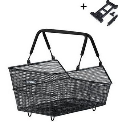 Fahrradkorb Basil Cento mit MIK-Befestigung 14 Liter 39 x 24 x 13 cm - Schwarz