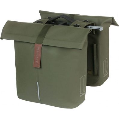 Doppelpacktasche Basil City MIK 28-32 Liter 12 x 30 x 33 cm - Moss Green