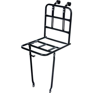 Vordergepäckträger Basil Front Carrier L 40 x 28 x 96 cm - glänzend Schwarz