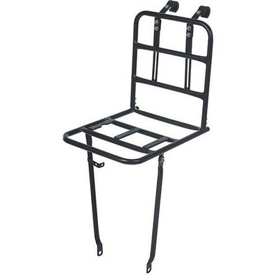 Vordergepäckträger Basil Front Carrier L 40 x 28 x 96 cm - Mattschwarz