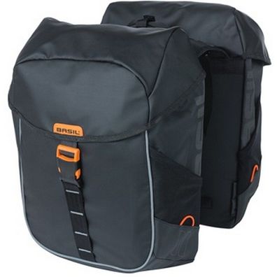 Doppelpacktasche Basil Miles Tarpaulin 34 Liter 34 x 16 x 43 cm - Schwarz/Orange