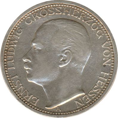 Hessen 3 Mark 1910 A Ernst Ludwig Silber*