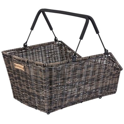 Fahrradkorb für hinten Basil Cento Rattan Look Multi System 49 x 34 x 26 cm - Braun