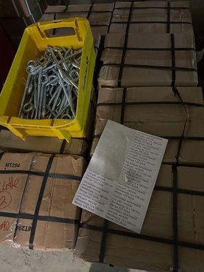 Gerüstösen Ösenschrauben Augenschraube Ringschraube verzinkt 12 x 190 Palette 42