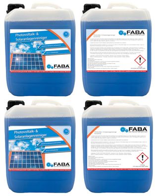 Photovoltaik - und Solaranlagenreiniger 4 x 5 Liter