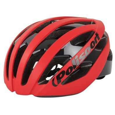 Fahrradhelm Polisport Light Pro M 54-58 cm - Rot Mat / Schwarz Glanz