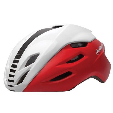 Fahrradhelm Polisport Aero-R Large 58-61 cm - Matt Rot / Leuchtendes Weiß / Schwarz