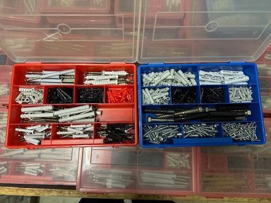 Schrauben und Dübel Sortimente im Koffer, Palette 37